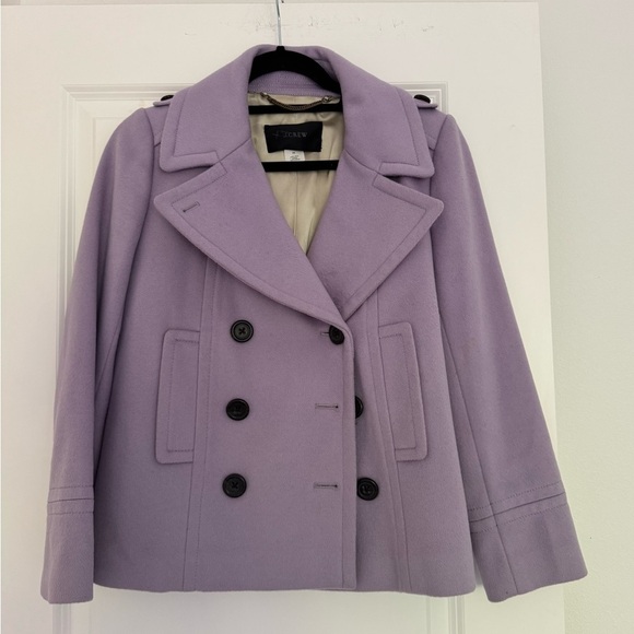 J CREW women’s 100% wool double breasted peacoat jacket size 4P - Picture 1 of 4
